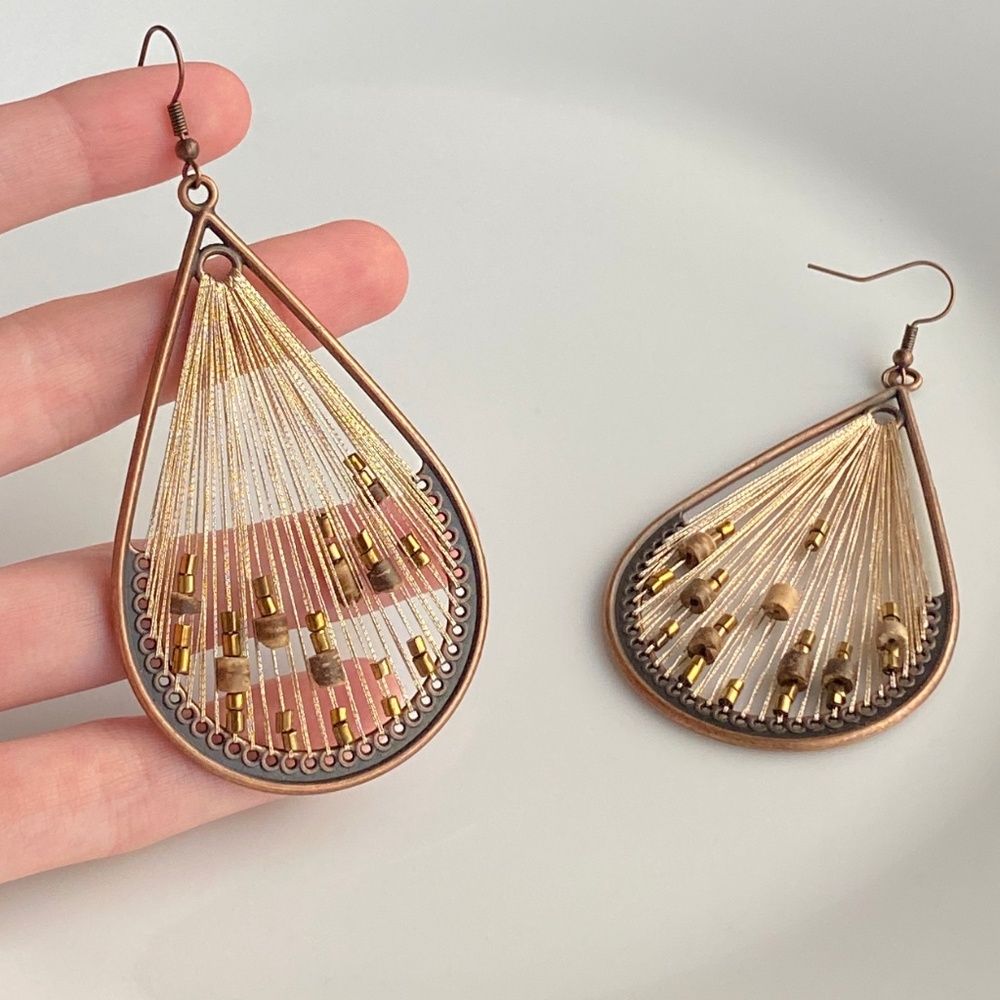 NEW Drop Bronze Earrings - Picture 2 of 7